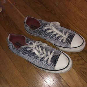 Gray Chevron Converse